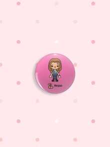 1/6Pcs Cute Cartoon Katseye Button Pins Pink Version Character Brooches, K-Pop Style Lapel Badges For Backpack & Jacket Decor, Lovely Gift For Girls & Fans - Multicolor - View 8