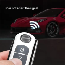 1pc Car Key Shell Keychain Protective Cover Compatible With CX-3 CX-5 CX-7 CX-9 Speed Miata MX5 2-Button Remote Key Accessory - KY2 - View 12