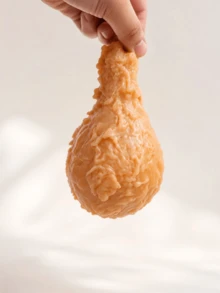 1pc Realistic Fried Chicken Leg Slow Rebound Soft Rubber Stress Relief Toy, Creative Venting Tool, Suitable For Children And Adults Relaxation Toy, Prank Toy, Party Gift, Classroom Reward, Gift Bag Filler, Birthday Gift, Holiday Gift - Multicolor - View 1