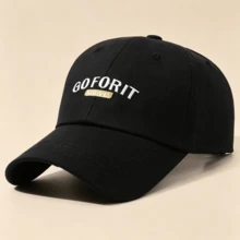 1 Stück Gothic-Stil lässige Herren-Baseballkappe, Buchstabenstickerei, Unisex-Mode, Sonnenschutz, geeignet für Outdoor-Aktivitäten - mehrfarbig - Übersicht 13