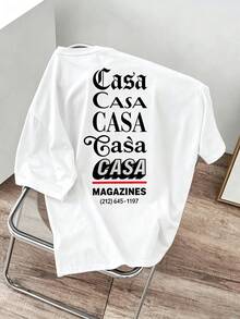 Men's Short-Sleeve T-Shirt - 100% Cotton With Fun Print - 魏斯 - 查看 1