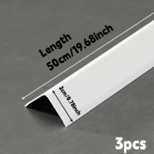 3pcs 50cm/19.68in Decorative Metal Aluminum Wall Corner Guards Wall Edge Protectors - 3pcs - View 4