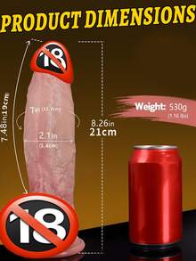 7-Inch Girth Extra Thick Dildo, Dual-Density Silicone, Strong Suction Cup, G-Spot Realistic Anal Sex Toy For Men And Women - one-size - View 7