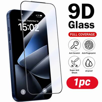 CASECOPS 1Pack Tempered Glass Screen Protector, Compatible With 17, 17 Air, 17 Pro, 17 Pro Max, 16, 16 Plus, 16 Pro, 16 Pro Max, 15, 14, 13, 12, 11, X, XS, ,XS Max, XR, Tempered Glass Material, Anti-Scratch, Anti-Fingerprint, High-Quality Cell Phone Accessories, Suitable As A Birthday Gift