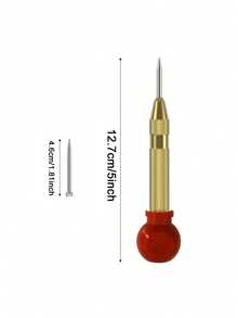 1 Set Spring-Loaded Automatic Center Punch, Suitable For Precise Pre-Drilling Marking On Metal, Wood And Plastic, Sheet Metal Processing, Woodworking, Home Renovation And Various Home DIY Drilling Tools, Drilling Accessories - A - View 5
