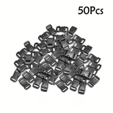 10/20/30/50Pcs Curved Side-Release Buckle 1cm/0.39in - Durable Plastic Adjustable Buckle, Suitable For Paracord Bracelets, Pet Collars, Sewing & Craft Accessories, Sturdy Structure - Multicolor - View 17