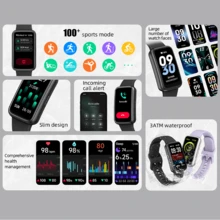PANDA IDB05 Full Touch Smartwatch, Supports Multi-Language, Bluetooth Calling, SMS Notification, Pedometer, Music Control, Remote Camera, Alarm, Flashlight And More Multi-Function Smartwatch, 3ATM Waterproof For Swimming, Supports 100 Sports Types, Compatible With Android/IOS Phones - Pink - View 5