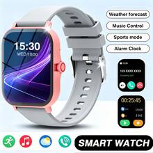 Nuevo reloj inteligente de 260mAh con pantalla táctil completa, llamadas y mensajes, reloj deportivo multifunción con alarma, calculadora, calendario y clima - Multicolor - Ver 11
