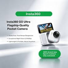 Insta360 Cámara de acción profesional GO Ultra: estabilización de imagen estable, video HDR nítido, resistencia al agua de 10 metros, datos deportivos sincronizados, adaptación a múltiples escenas, compatibilidad con accesorios, blanco dinámico. 100% nuevo, solo activado. - Blanco inteligente - Ver 2
