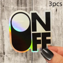 ON OFF Switch Design Stickers Minimalist Fun Decorative Decals Waterproof Vinyl Stickers - Durable Matte Surface, Self-Adhesive Bumper Stickers, Suitable For Cars, Windows, Laptops, Trucks, Water Bottles - Versatile Durable Design, Car Stickers - Vinyl - View 13