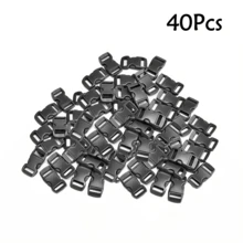 10/20/40/60Pcs Curved Side-Release Buckle 1cm/0.39in - Durable Plastic Adjustable Buckle, Suitable For Paracord Bracelets, Pet Collars, Sewing And Craft Accessories, Sturdy Construction - Multicolor - View 13