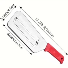 Alat Dapur Multifungsi dari Baja Tahan Karat - Pengiris Sayuran Dua Mata Pisau, Pencacah Kubis, dan Pembersih Sisik Ikan dengan Pegangan yang Nyaman - MultiWarna - View 7