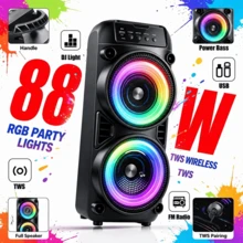 Portable Bluetooth Speaker, Multifunctional Speaker, Modern Audio Device, Dual Bass Portable Outdoor Wireless Speaker, Supports BT/USB/TF/TWS/MIC/Microphone, FM Radio, Suitable For Outdoor, Camping, Parties, Ideal Gift, Loud Stereo Speaker - View 10