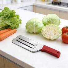 Alat Dapur Multifungsi dari Baja Tahan Karat - Pengiris Sayuran Dua Mata Pisau, Pencacah Kubis, dan Pembersih Sisik Ikan dengan Pegangan yang Nyaman - MultiWarna - View 6