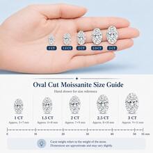 Moissanite Super White D Color Oval Cut Loose Stone VVS Clarity 8 Hearts 8 Arrows Small Size Accent Stone For Gold Silver Jewelry 1ct 2ct 0.8ct 2.5ct 3.0ct Loose Stone Clarity White D Grade - Oval Cut - View 6
