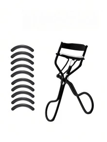 11/10/1pc High-End Black Eyelash Curler, Includes 10 Extra Replacement Pads, Durable And Easy To Use Makeup Tool, Comfortable Grip, Suitable For All Eye Shapes And Lash Lengths, Quickly Curl Lashes, Durable Makeup Tool Set - Black - View 8