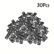 10/20/30/50Pcs Curved Side-Release Buckle 1cm/0.39in - Durable Plastic Adjustable Buckle, Suitable For Paracord Bracelets, Pet Collars, Sewing & Craft Accessories, Sturdy Structure - Multicolor - View 15