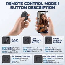 Smart Ring Remote, Bluetooth Page Turner For Reading Apps, Video Scroller, Music Controller, Camera Shutter, Like Button And Volume Control, Built-In 30mAh Battery - Multicolor J8 - View 9