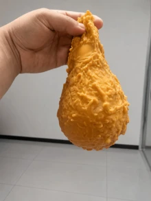 1pc Realistic Fried Chicken Leg Slow Rebound Soft Rubber Stress Relief Toy, Creative Venting Tool, Suitable For Children And Adults Relaxation Toy, Prank Toy, Party Gift, Classroom Reward, Gift Bag Filler, Birthday Gift, Holiday Gift - Multicolor - View 8