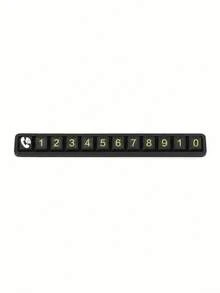 Hidden Privacy Design Car Temporary Parking Phone Number Holder, Night Fluorescent Luminous Digit Car Dash Park Contact Sign, Easy Assembly Reusable Number Stickers, Non-Slip Base No Residue Glue Car Interior Parking Accessory - A - View 15