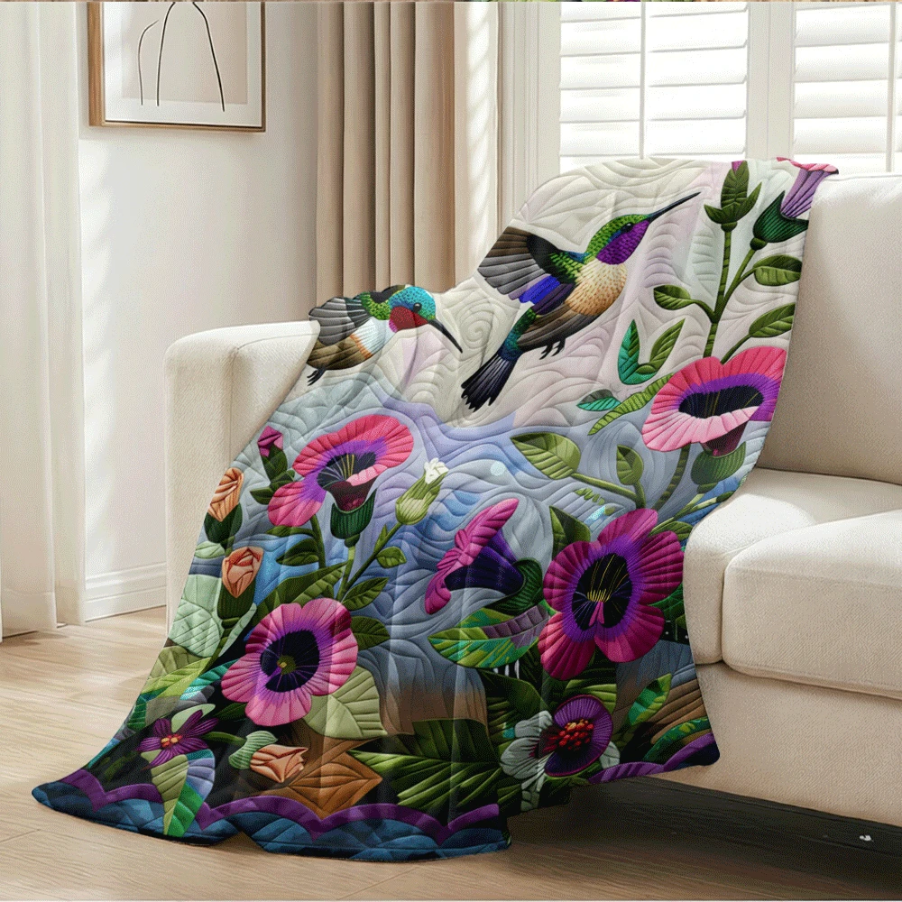 1PC Flannel Blanket, Summer Blanket, Bed Blanket , Blankets For Camping, Blanket For Beach, Throw Blanket, Multi-Use Blanket Soft , Cooling Blanket - Blanket - View 1