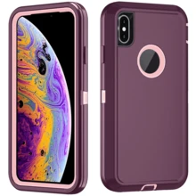 Military-Grade Shockproof Heavy-Duty Full-Body Protective Phone Case, Anti-Scratch Durable 3-In-1 Protective Cover For IPhone, Galaxy, HONOR And Other Smartphones Birthday Gift - Wine Red Powder - View 16