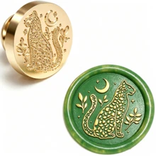 1pc Snowflake/Moon/Fox/Dragon/Happy Birthday/Crane/Leopard Brass Wax Seal Stamp Head (Handle Not Included) Suitable For Wedding Party Invitation Envelopes Cards Gift Packaging - Single Piece - View 18