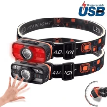 1/2 Stücke Bewegungssensor Ultrahelle LED Stirnlampe, Hochintensiv wasserdichte Stirnlampe für Camping, Terrasse, Garten, Outdoor, Nachtarbeit, Laufen - Scheinwerfer - Übersicht 1
