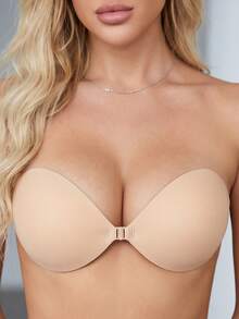 1/3 Pairs Silicone Adhesive Push-Up Bra, Invisible Strapless Sticky Bra, Backless Lift-Up Nipple Covers, Suitable For Wedding And Party Dresses - Multicolor - View 2