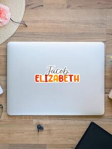 Personalized Custom Name Stickers, Double-Layer Font Colorful Name Labels, Gift Marking Stickers, Custom Text Name Stickers, Double-Layer Handwritten Style Name Stickers, Party Gift Bag & Water Cup Decoration, Waterproof Self-Adhesive, Gift Marking DIY Decoration - Multicolor - View 20