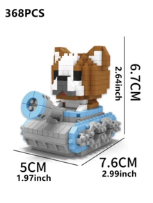 Cartoon niedliche Haustiere Hund Husky 372 Stücke/Golden Retriever 358 Stücke/Bulldogge 368 Stücke/Haustier Katze orangefarbene Katze 356 Stücke/Ragdoll Katze 370 Stücke/Kuh Katze 356 Stücke kreative DIY Bauklötze Modell Schreibtisch Dekoration Geburtstagsgeschenk Weihnachtsgeschenk - Verschiedenfarbig - Übersicht 16
