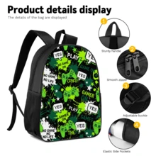 Teen 3 In 1 Backpack Set Spine Protection School Backpack Crossbody Bag Pencil Case Wear-Resistant Polyester Large Capacity Zipper Storage Unisex For Back To School Travel Outdoor Ideal Student Gift Separate Pieces Optional - Pencil Case + Crossbody Bag + Backpack (3-piece Set) - View 4