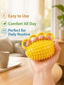Grip Strength Ball, Home And Office Stress Relief Finger And Grip Strength Training Ball, Finger And Palm Strength Trainer, Suitable For Gym Workout, High Elasticity Anti-Slip, Portable And Ready For Use - A - View 5