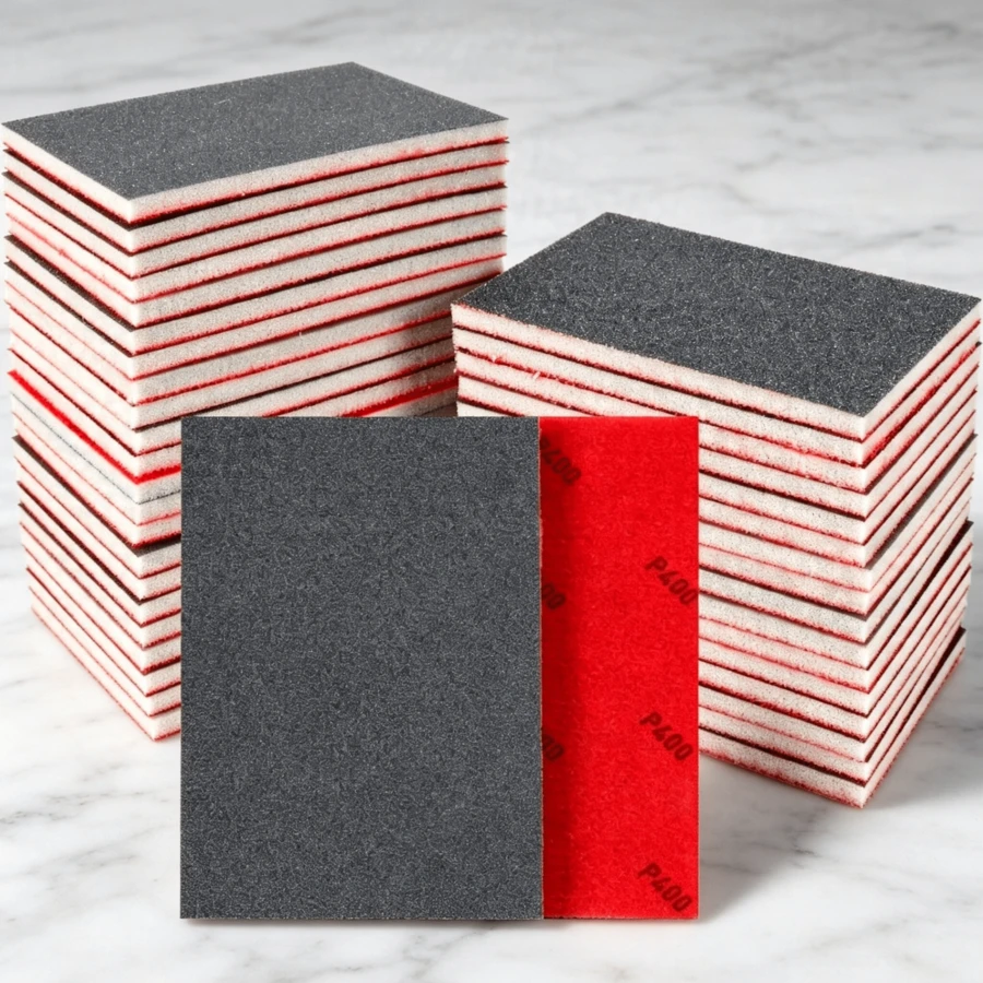24 Piece Wet Dry Sanding Sponge Set, For Wood, Metal, Paint, Filler And Car Body Repair.10 Cm X 7 Cm X 0.5 Cm - 24pcs - View 1