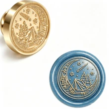 1pc Snowflake/Moon/Fox/Dragon/Happy Birthday/Crane/Leopard Brass Wax Seal Stamp Head (Handle Not Included) Suitable For Wedding Party Invitation Envelopes Cards Gift Packaging - Single Piece - View 19