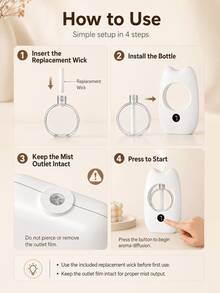 Smart Automatic Aromatherapy Diffuser, USB Rechargeable (500mAh Battery) Essential Oil Diffuser, 7 Mist Modes, LED Digital Display, Timer, Quiet Portable Air Freshener And Deodorizer, Suitable For Home, Bedroom, Bathroom, Office, Hotel, Holiday, Birthday - Multicolor - View 10