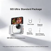 Insta360 Cámara de acción profesional GO Ultra: estabilización de imagen estable, video HDR nítido, resistencia al agua de 10 metros, datos deportivos sincronizados, adaptación a múltiples escenas, compatibilidad con accesorios, blanco dinámico. 100% nuevo, solo activado. - Blanco inteligente - Ver 1