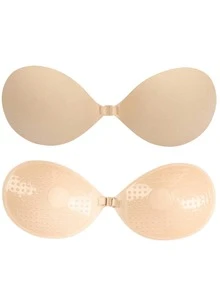 1/3 Pairs Silicone Adhesive Push-Up Bra, Invisible Strapless Sticky Bra, Backless Lift-Up Nipple Covers, Suitable For Wedding And Party Dresses - Multicolor - View 17
