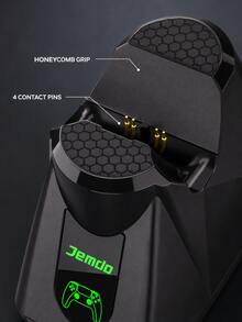 Cargador de mando de juego con chip de protección e indicador LED, base de carga, carga rápida de 2.5 horas, compatible con PlayStation 5 - Negro - Ver 5