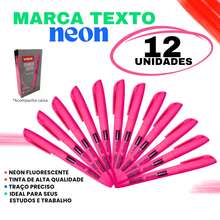 Kit 36 Canetas Marca Texto Neon Fluorescente Vighs – Cores Vivas Secagem Rápida Escolar Escritório - Conjuntos - Visão 8