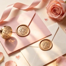 1pc Snowflake/Moon/Fox/Dragon/Happy Birthday/Crane/Leopard Brass Wax Seal Stamp Head (Handle Not Included) Suitable For Wedding Party Invitation Envelopes Cards Gift Packaging - Single Piece - View 3