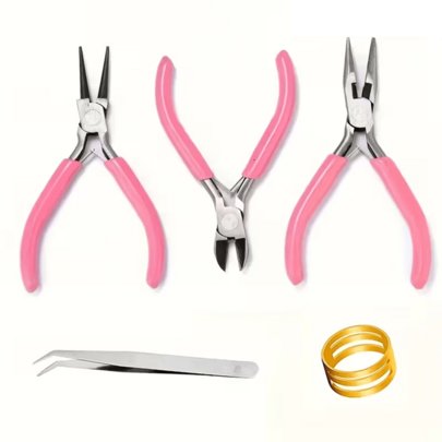 1/5pcs Multi-Function Jewelry Pliers Set, Pointed / Oblique / Round / Wire Cutter, With Open Ring And Tweezers Tools, Wire Wrapping, Chain Repairing Hand Tools, DIY Handmade Pliers Jewelry Tools
