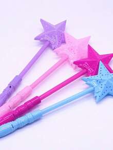10-Pack LED Magic Wands, Colorful Neon Light Sticks, Plastic Flashing Heart Wands For Graduation Parties - RF1 Estrela - Surtido - Ver 4