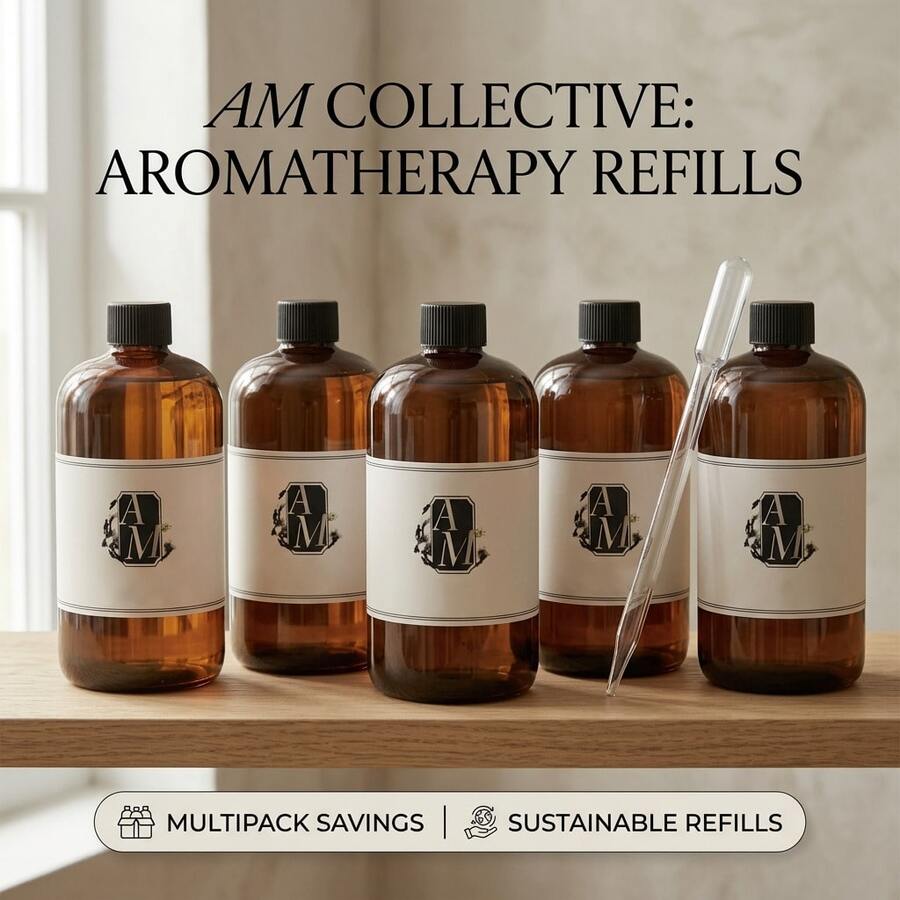 500ml Líquido de recarga de aceite esencial (28% de concentración, talla grande alta que la mayoría de los productos del mercado que son del 4% al 6%), apto para difusores ultrasónicos, difusores de varillas, fragancias sin llama, fragancia de grado hotelero con varillas de roten - AM-500 - Ver 1