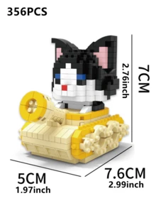 Cartoon niedliche Haustiere Hund Husky 372 Stücke/Golden Retriever 358 Stücke/Bulldogge 368 Stücke/Haustier Katze orangefarbene Katze 356 Stücke/Ragdoll Katze 370 Stücke/Kuh Katze 356 Stücke kreative DIY Bauklötze Modell Schreibtisch Dekoration Geburtstagsgeschenk Weihnachtsgeschenk - Verschiedenfarbig - Übersicht 10