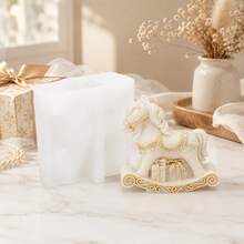 Zhonghui Mold 3D Cute Horse Silicone Mold, Rocking Horse Candle Mold, Suitable For DIY Handmade Soap, Resin, Plaster, Handmade Crafts And Gifts Decoration - Animal - View 5