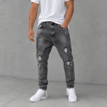 Men's Skinny Fitted Jeans With A Lengthening Effect - JO-001 - Ver 3