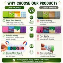 New Magnetic Blocks 0.78 Inch Magnet World Magnetic Tiles Forest Cabin, End Portal, Wooden House Series Building Block Toy Set STEM Education Montessori Sensory 2026 Best Christmas Birthday Children Toy Gift - Multicolor - View 3