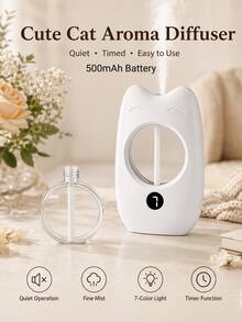 Smart Automatic Aromatherapy Diffuser, USB Rechargeable (500mAh Battery) Essential Oil Diffuser, 7 Mist Modes, LED Digital Display, Timer, Quiet Portable Air Freshener And Deodorizer, Suitable For Home, Bedroom, Bathroom, Office, Hotel, Holiday, Birthday - Multicolor - View 5