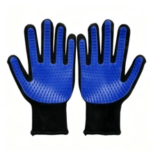 Universal Pet Grooming Silicone Gloves For Cats, Dogs, Long-Haired Rabbits, Five-Finger Design With Adjustable Wrist Strap, Soft Brushing, Bathing, Massage, Suitable For Short And Long Hair, Durable And Easy To Clean, Multi-Function Deshedding, Grooming And Cleaning Tool - Multicolor - View 7